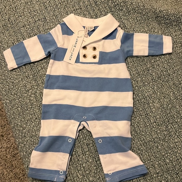 Adorable one piece, shaw collar outfit, by Janie and Jack. - Picture 4 of 5